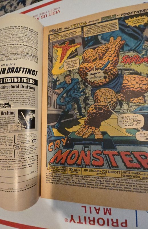 Marvel Feature #11 (1973) Thing vs Incredible Hulk