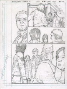 Battlestar Galactica #4 pg 12 Original Penciled art ALEX SANCHEZ