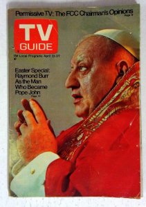 TV Guide 4/21/1973 Raymond Burr VG