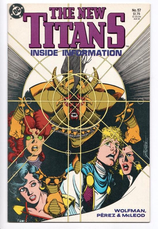 The New Teen Titans #57 - Study In Steel - Wolfman / Perez - (DC, 1989) - NM