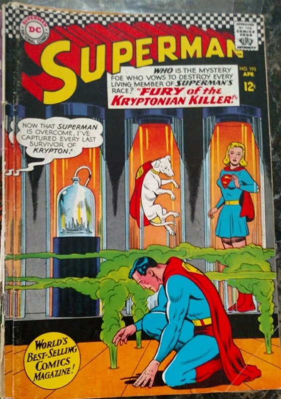 Superman #195 (DC,1967) Condition FN+