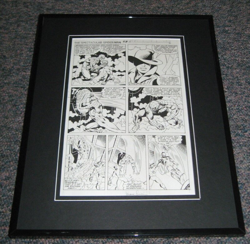 Spectacular Spiderman #48 1980 Framed Sketch Official Reproduction The Prowler