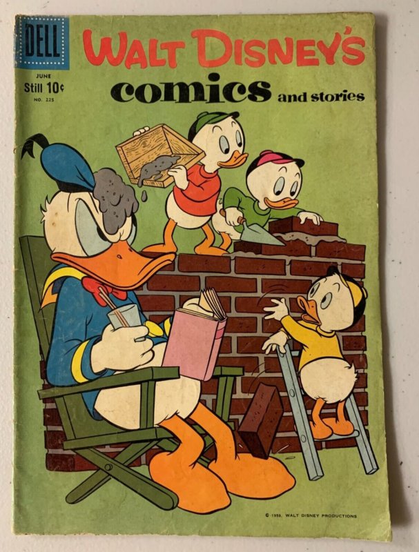 Walt Disney's Comics and Stories #225 Dell Gold Key Gladstone 4.0 VG (1969)