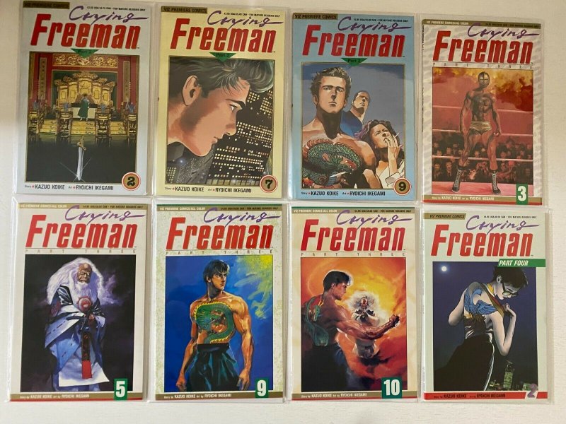 Crying Freeman lot Viz 21 different books 8.0 VF (late 1980s to mid 1990s) 