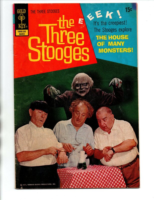 Three Stooges #54 - Photo Cover - Gold Key - 1972 - VG