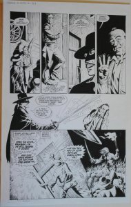 THOMAS YEATES original art, DRACULA vs ZORRO #1, Pg 9, 13x 21, Tom, Signed