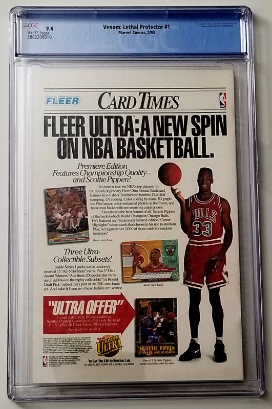 Venom: Lethal Protector #1 CGC 9.4 Mark Bagley 1st Solo Venom FREE SHIPPING