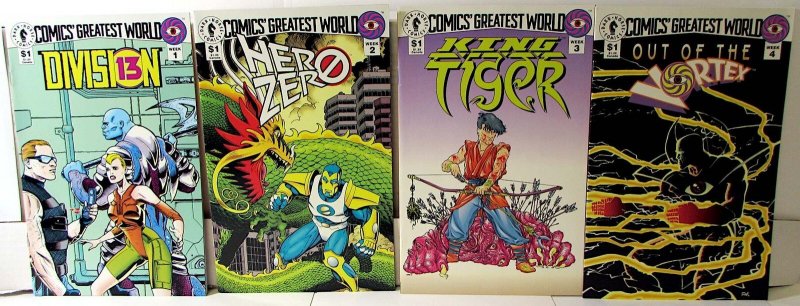 Comics' Greatest World Lot 4 #Division 13, Hero 2, 3, 4 1993 Dark Horse Comics
