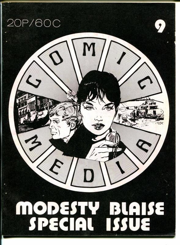 Comic Media #9 1973-British fanzine-Modest Blaise-pulps-Peter O'Donnell-VG