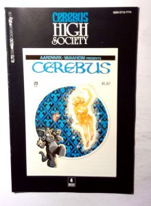 Cerebus High Society #4 (1990) Aardvark-Vanaheim Reprints #29 Comic Book