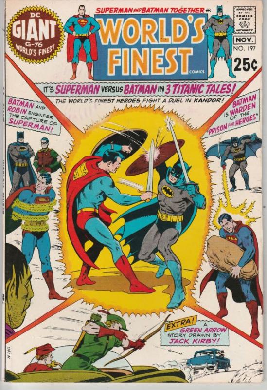 World's Finest #197 (Nov-70) VF+ High-Grade Superman, Batman, Robin