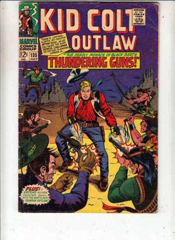 Kid Colt Outlaw #135 (Jul-67) VG/FN Mid-Grade Kid Colt