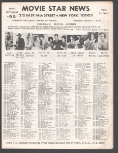Movie Star News Mail Order Sales Catalog Supplement #QQ 1960's-Irving Klaw-8 ...