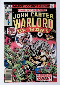 John Carter, Warlord of Mars #1 (June 1977, Marvel) 6.0 FN