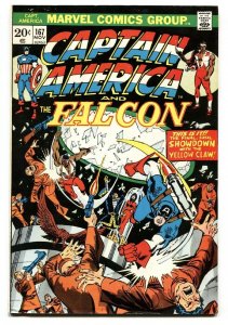 CAPTAIN AMERICA #167 1973-FALCON-Yellow Claw VF