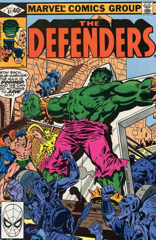 Defenders, The #81 FN ; Marvel | March 1980 Hulk Doctor Strange Namor