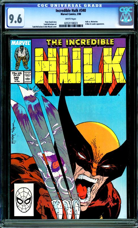 Incredible Hulk 340 Cgc 9 6 Hulk Vs Wolverine Hipcomic