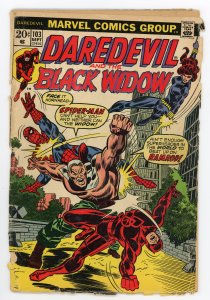 Daredevil #103 (1964 v1) Steve Gerber Black Widow Spider-Man FR