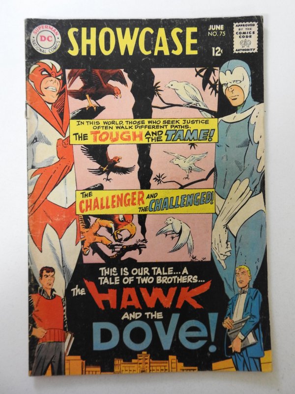 Showcase #75  (1968) VG Condition!1st appearance of the Hawk and the Dove!