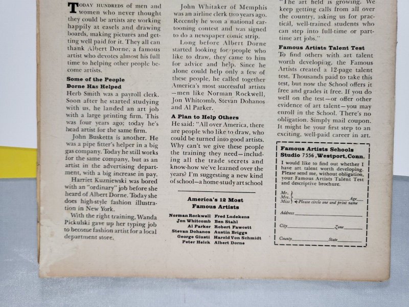 Daredevil #7 1965 Marvel Daredevil Red Costume Pin Up Missing Non Story Page