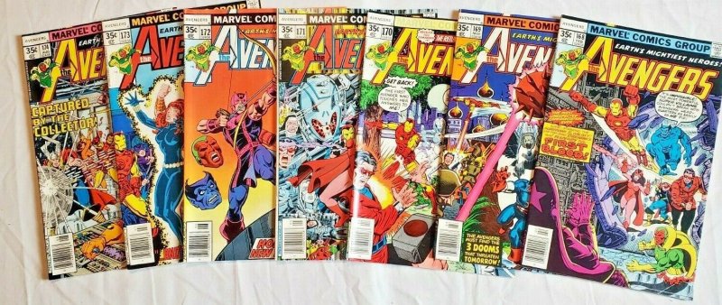 Avengers 1978 #168,169,170,171,172,173,174  LOT price on all 7  VF/NM