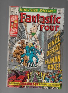 FANTASTIC FOUR KING-SIZE #8 - FINAL DEFEAT OF THE HUMAN RACE! - (7.5) 1970