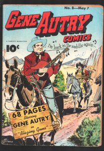 Gene Autry #8  1943 - Fawcett  -G - Comic Book