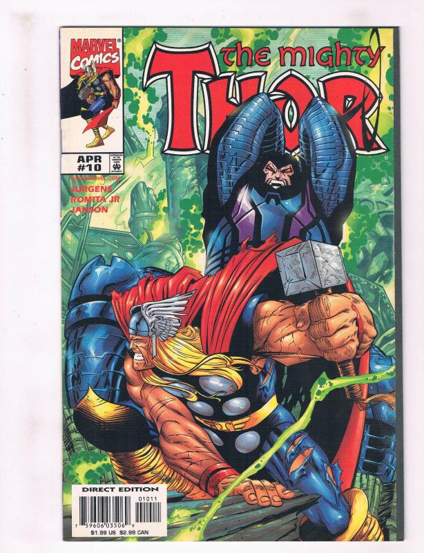 The Mighty Thor #10 NM Marvel Comics Comic Book Jurgens Avengers April DE32 CH18