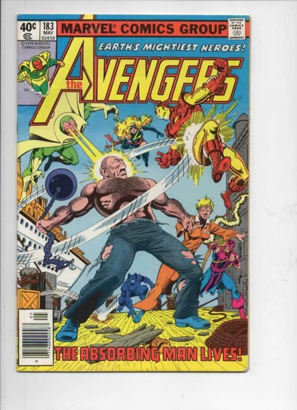 AVENGERS #182 183 184, FN, Iron Man, Absorbing Man, Marvel, 1963