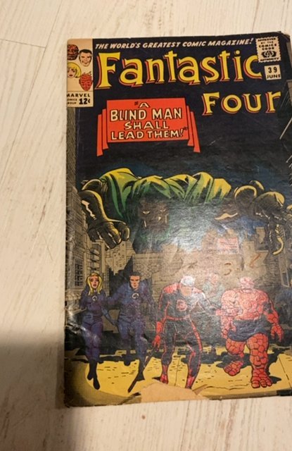 Fantastic Four #39 (1965)the blind man shall lead them see description