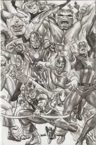 Avengers # 4 B&W Connecting 1:100 Variant Cover NM Marvel 2023 [R4]