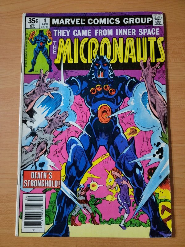 Micronauts #4 Newsstand Variant ~ FINE - VERY FINE VF ~ 1979 Marvel Comics 