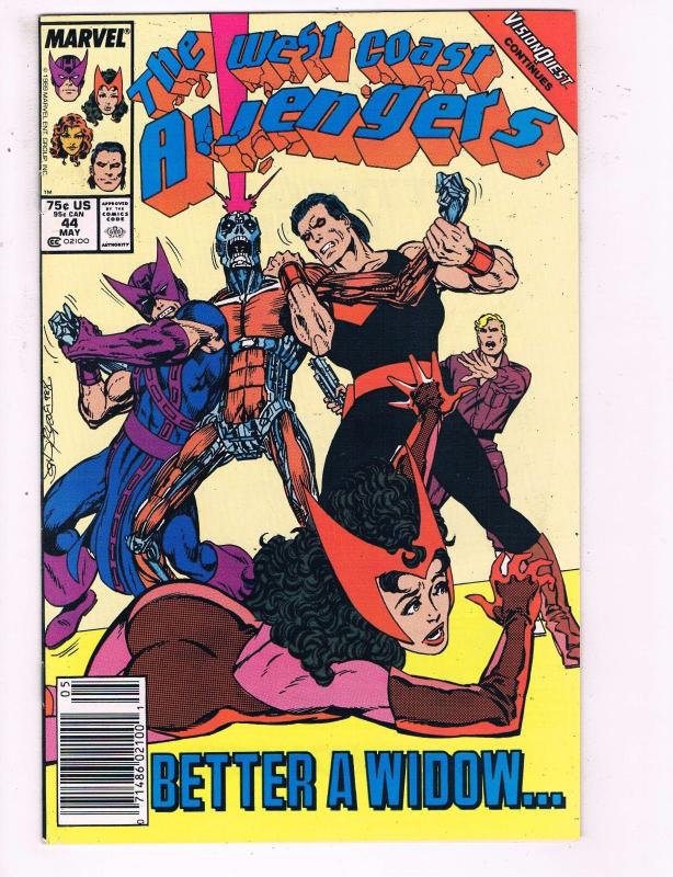 The West Coast Avengers #44 VF Marvel Comics Comic Book DE19