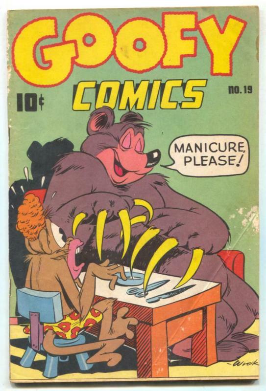 Goofy Comics #19 1947- Manicure cover- Funny Animals VG