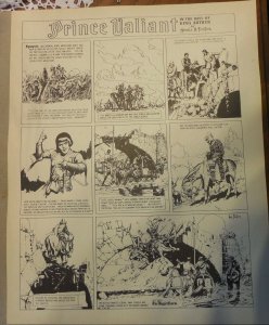 Prince Valiant by Hal Foster Syndicate Proof 7/25/1940  Size 16 x 20 inches