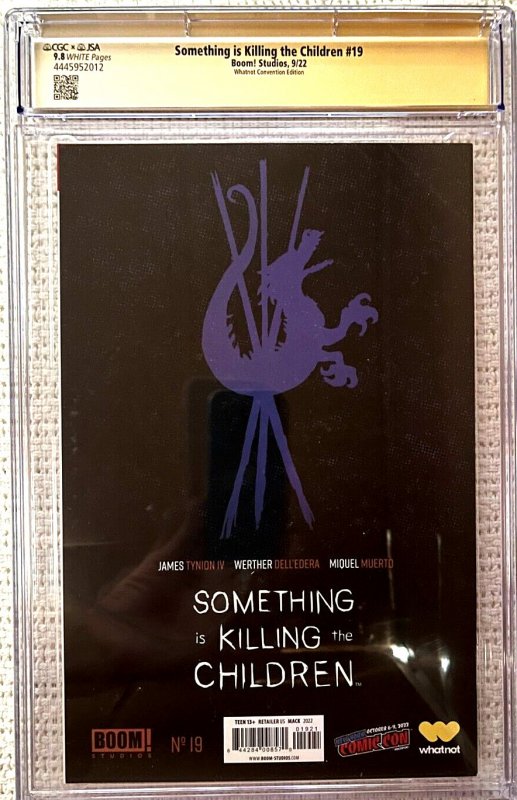 ?~BOOM~SOMETHING IS KILLING THE CHILDRE #19~?~MACK~VIRGIN~SIGNED~?~CGC 9.8~?