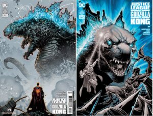 (2023) JUSTICE LEAGUE VS GODZILLA VS KONG #3 & #4 2nd Print VARIANT COVER Set!