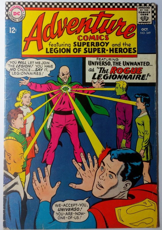 Adventure Comics #349 (5.0, 1966) 1st app of Universo & Rond Vidar