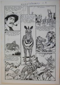 JOHN MITCHELL original art, JUNGLE COMICS #156 pg 25, 1952,14x20, Tales, Africa