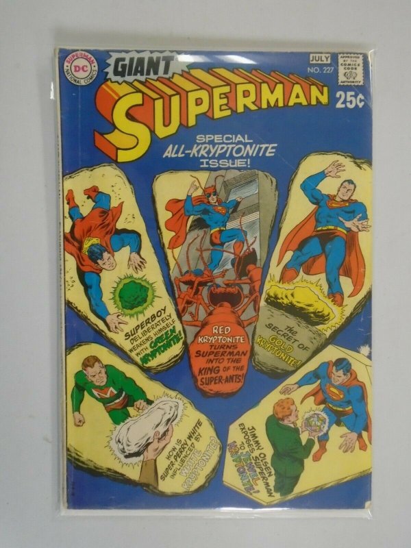 Superman #227 3.0 GD VG half spine split (1970 1st Series)