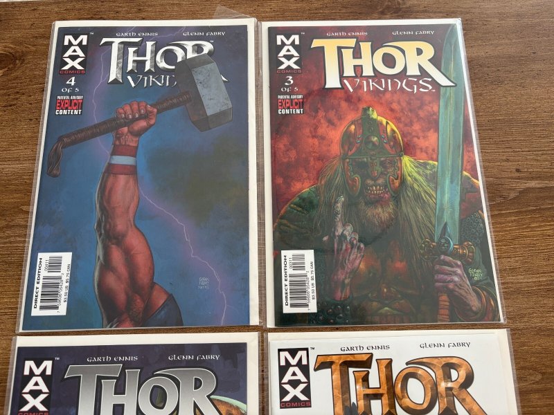 Lot Of 4 Thor Vikings Marvel Max Comic Books # 1 2 3 4 VF-NM Odin Asgard 9 J444