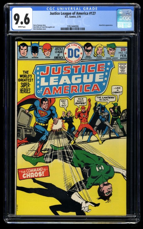 Justice League of America #127 CGC NM+ 9.6 White Pages DC Comics