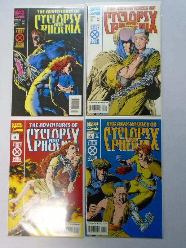 Adventures of Cyclops and Phoenix, Set:#1-4, Average 8.5/VF+ (1994)