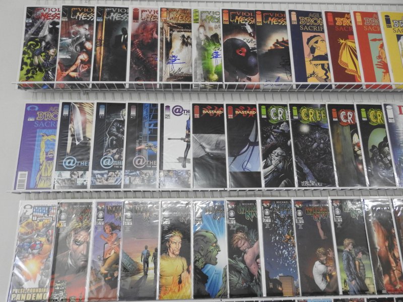 Huge Lot 140+ Comics W/ signed Violent Messiahs, Sam and Twitch+ Avg VF/NM Con.