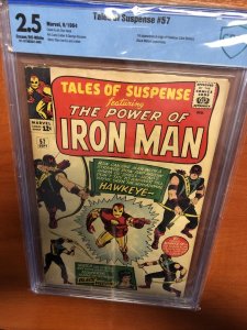 Tales Of Suspense (1964) # 57 (CBCS 2.5 COW) 1st App Of Hawkeye Black Widdow App