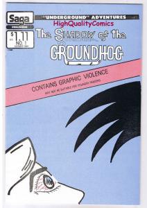 SHADOW of the GROUNDHOG #1, VF+/NM, BJ Miller, Indy, 1986, more indies in store