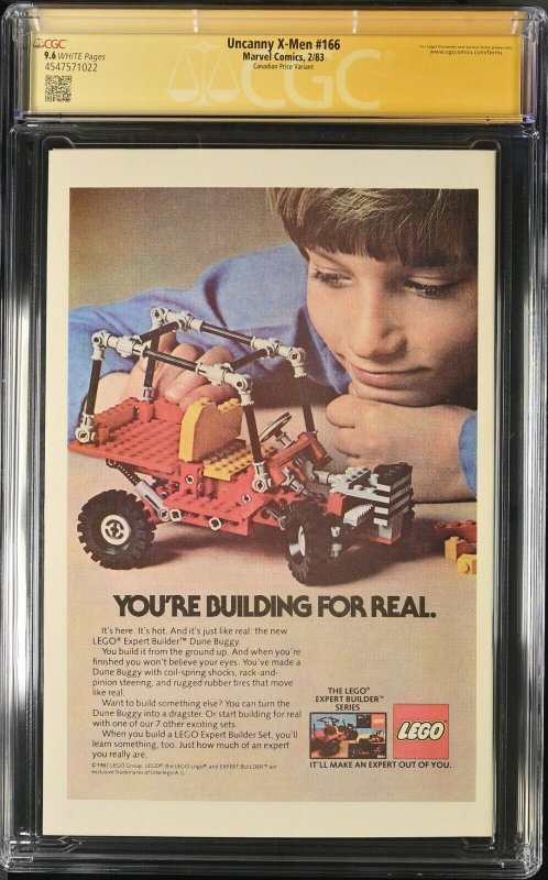 Uncanny X-Men#166 (CGC 9.6) Signed Claremont  * Census =1 Canadian Price Variant