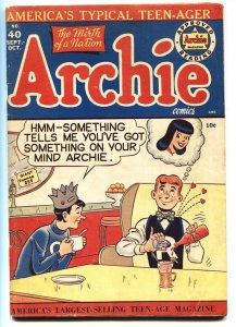 ARCHIE #40 comic book-1949-ICE CREAM COVER Veronica