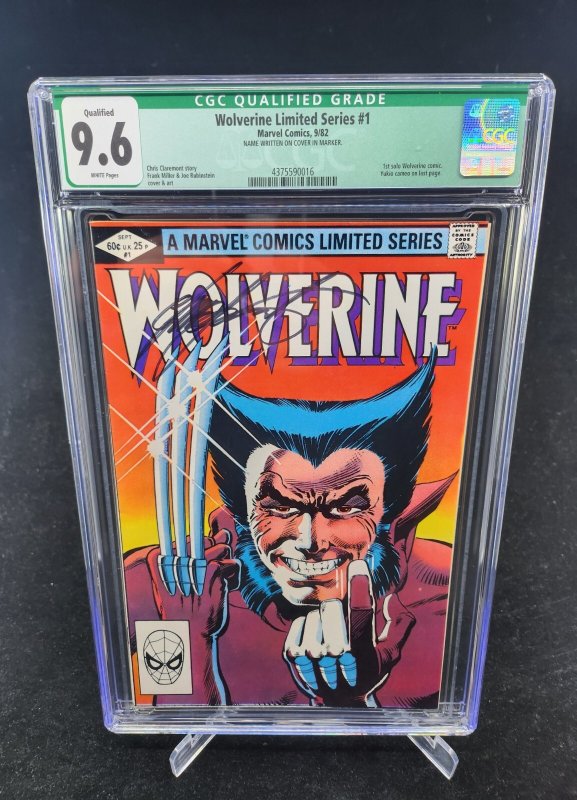 Wolverine #1 - Signed Chris Claremont/ 1st Solo Wolverine (CGC Qual 9.6) 1982