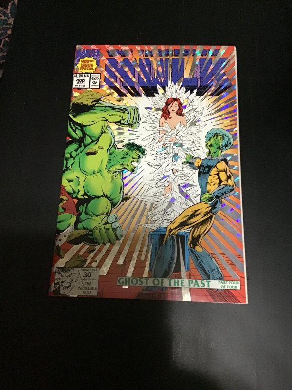 The Incredible Hulk #400 (1992) high-grade foil cover! 400 key issue! NM- Wow!